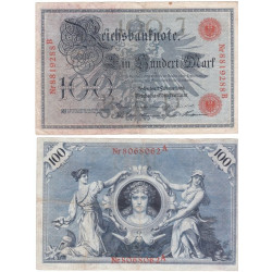 100 Mark type 1908 cachet rouge Série B