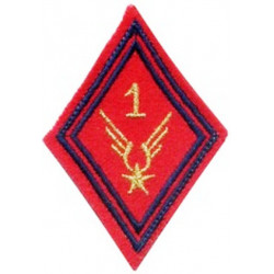 Losange de bras 1er Régiment d'Hélicoptères de Combat Officier / Sous-officier couleur Artillerie à velcro