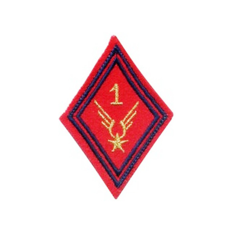 Losange de bras 1er Régiment d'Hélicoptères de Combat Officier / Sous-officier couleur Artillerie à velcro
