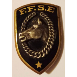 Insigne F.F.S.E. 1 étoile d'Equitation - Attribué - Fédération Française des Sports Equestres