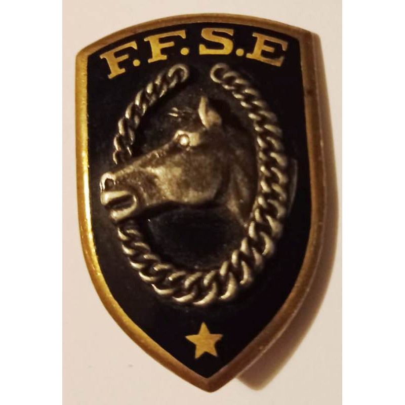 Insigne F.F.S.E. 1 étoile d'Equitation - Attribué - Fédération Française des Sports Equestres