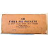 Carton vide de conditionnement de 10 Pansements individuels boites vertes - First Aid Packets US WW2