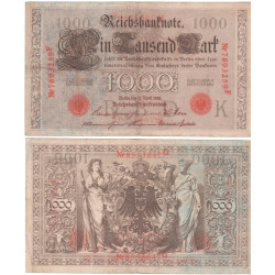 1.000 Mark type 1910 cachet rouge Série F