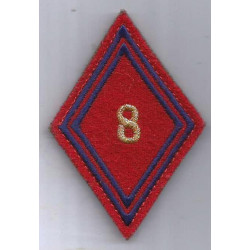 Losange de bras Sous-officier / Officier 8ème Régiment d'Artillerie velcro
