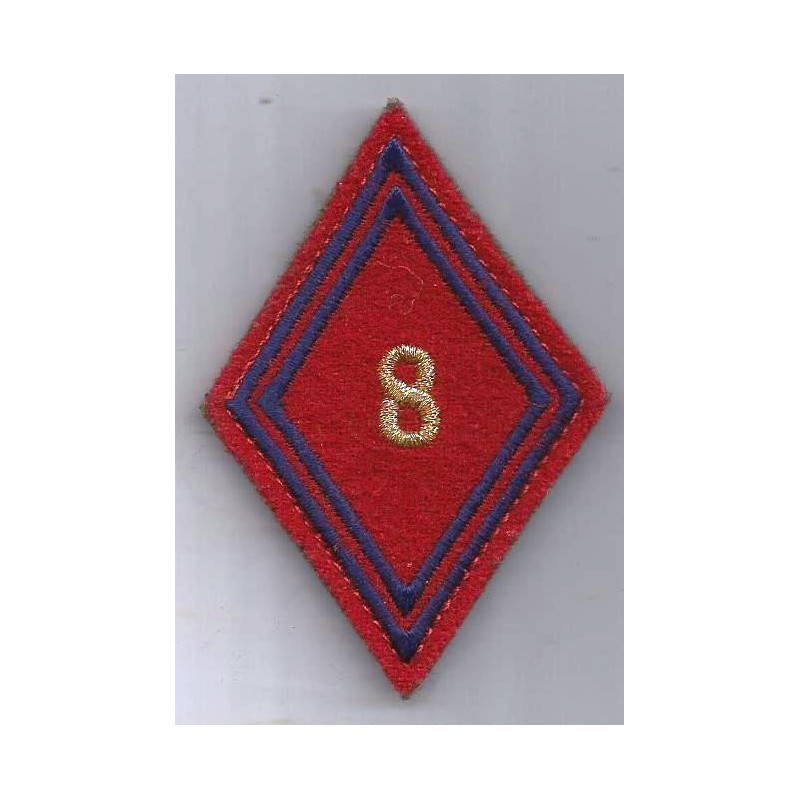 Losange de bras Sous-officier / Officier 8ème Régiment d'Artillerie velcro