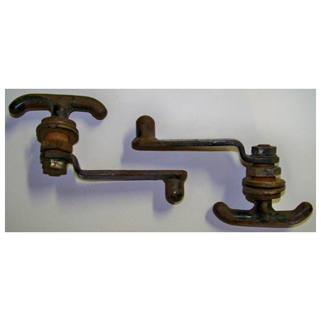 Poignée Antique Sur Longue Plaque | Portes Palières | Laiton Poli