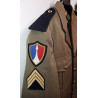 Tenue Hiver Sergent-chef: Vareuse + Pantalon - Régiments Armes Jaunes - 2ème Corps d'Armée - 1974