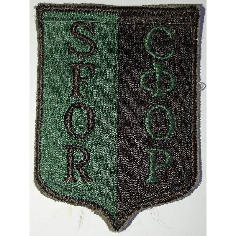 Ecusson patch OPEX SFOR camouflé - Force de Stabilisation en Bosnie-Herzégovine - Guerre Ex-Yougoslavie