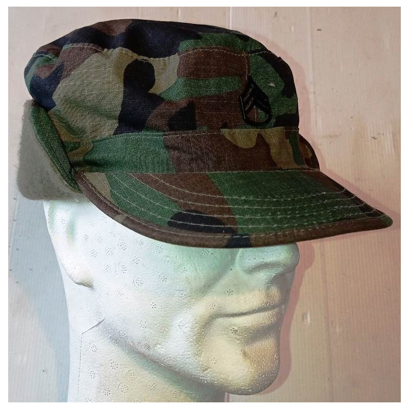 Casquette fourrée CAP COMBAT BDU de Sergent-chef - Armée Américaine USA - NEUVE