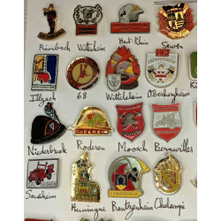 Collection complète de 50 Pin's de Sapeurs Pompiers du Département du Haut-Rhin (68)