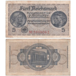5 Reichsmark Reichskreditkassen Série M