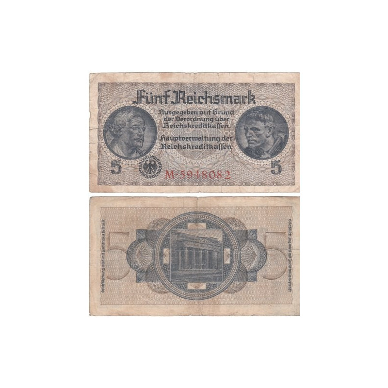 5 Reichsmark Reichskreditkassen Série M