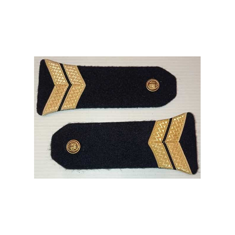 Paire Epaulettes à rabats de Second Maître - Marine Nationale - 1er Type