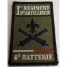 Insigne velcro rectangulaire 1er Régiment d'Artillerie - 6ème Batterie COBRA
