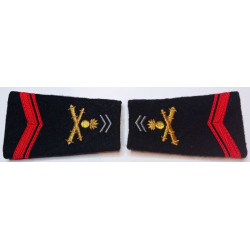 Paire de fourreaux d'épaule de Soldat de 1ère Classe EVAT du 1er Régiment d'Artillerie