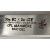 Machette nominative 35ème Régiment d'Infanterie 2ème Compagnie - Souvenir de Mission en Côte d'Ivoire 2020