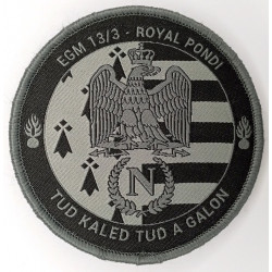 Ecusson Escadron Gendarmerie Mobile - EGM 13/3 Bretagne - Gris