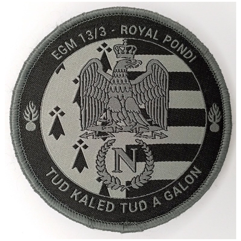 Ecusson Escadron Gendarmerie Mobile - EGM 13/3 Bretagne - Gris