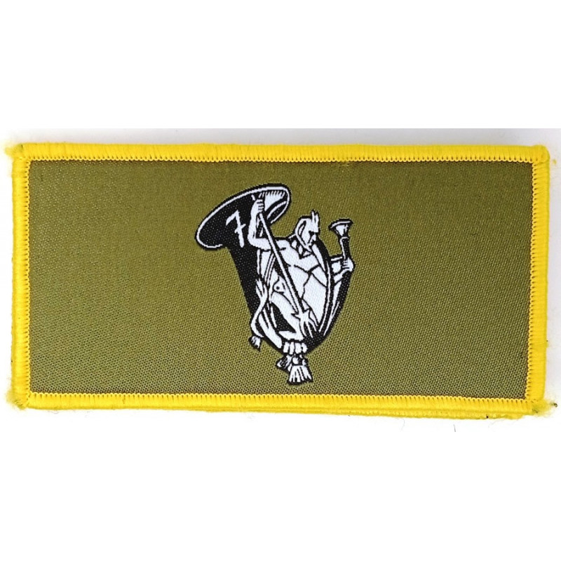 Ecusson velcro de Compagnie du 7ème Bataillon de Chasseurs Alpins - Petit Modèle Listel Jaune