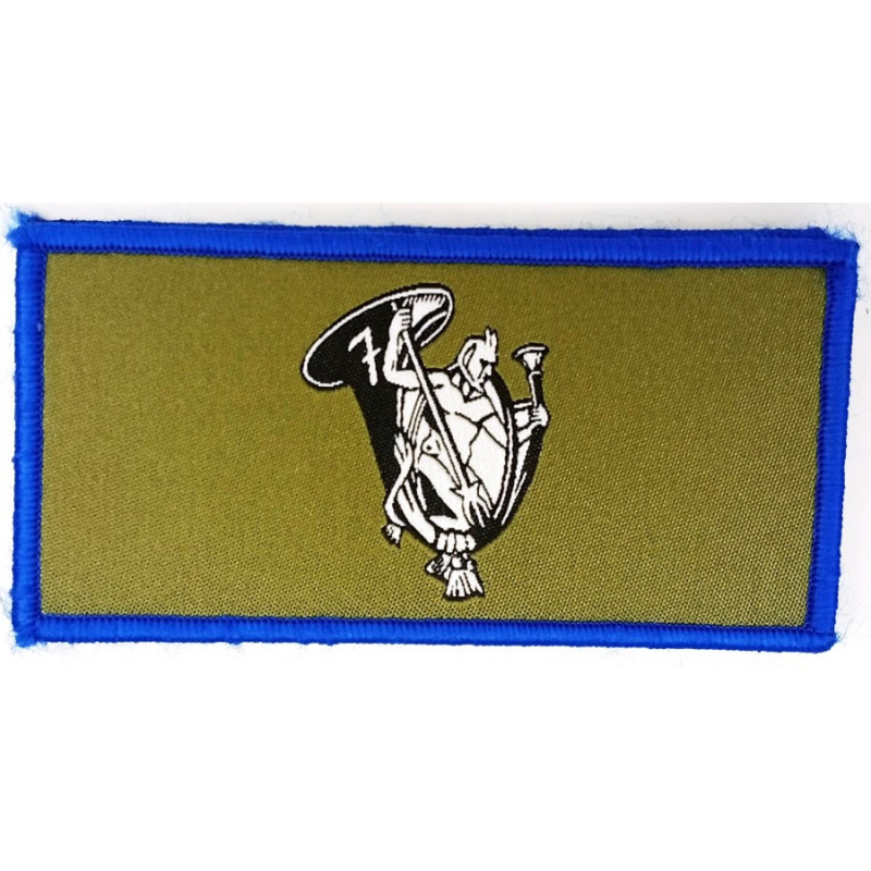 Ecusson velcro de Compagnie du 7ème Bataillon de Chasseurs Alpins - Petit Modèle Listel Bleu