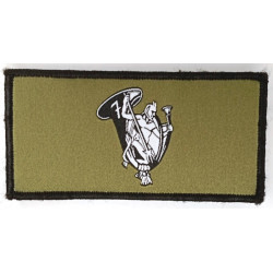 Ecusson velcro de Compagnie du 7ème Bataillon de Chasseurs Alpins - Petit Modèle Listel Noir