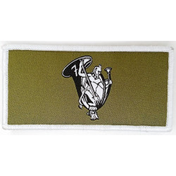 Ecusson velcro de Compagnie du 7ème Bataillon de Chasseurs Alpins - Petit Modèle Listel Blanc
