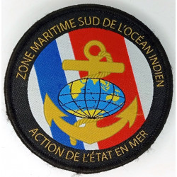 Ecusson Velcro de la Zone Maritime Sud de l'Océan Indien - Action de l'Etat en Mer / Marine Nationale