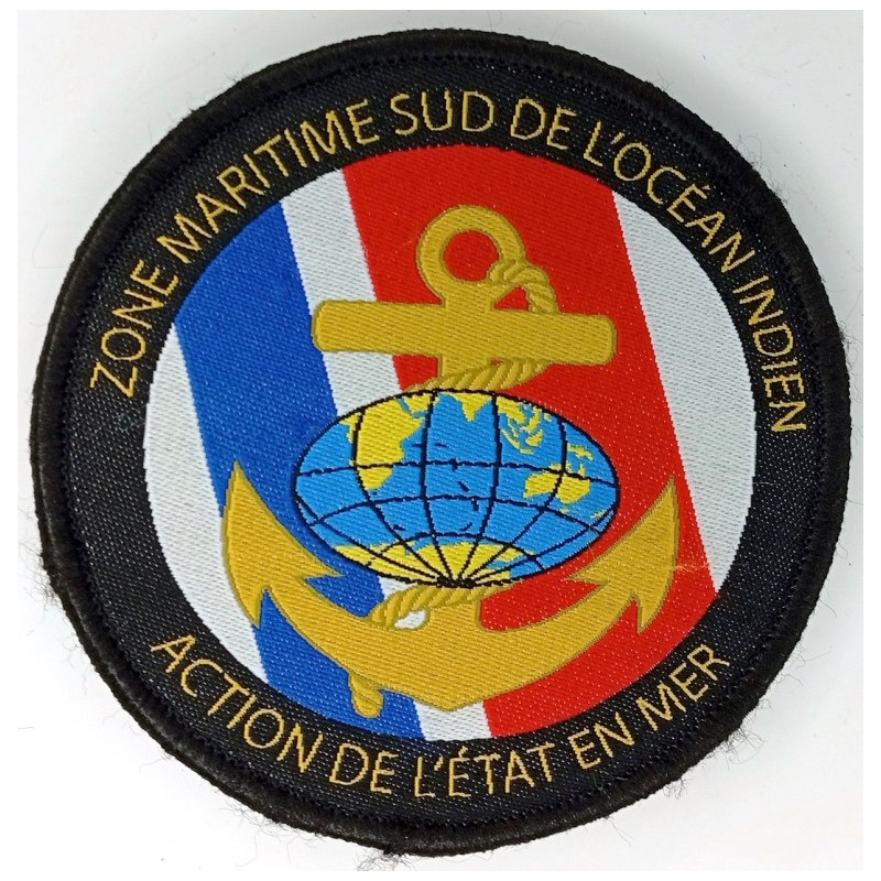 Ecusson Velcro de la Zone Maritime Sud de l'Océan Indien - Action de l'Etat en Mer / Marine Nationale