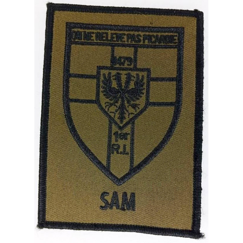 Ecusson velcro Basse Visibilité de la Section d'Appui Mortier du 1er Régiment d'Infanterie