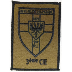 Ecusson velcro Basse Visibilité de la 3ème Compagnie du 1er Régiment d'Infanterie