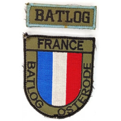 Jeu des 2 Ecussons velcro du BATLOG OSTERODE - OPEX Bataillon Logistique du 6ème Régiment du Matériel - Guerre d'Afghanistan