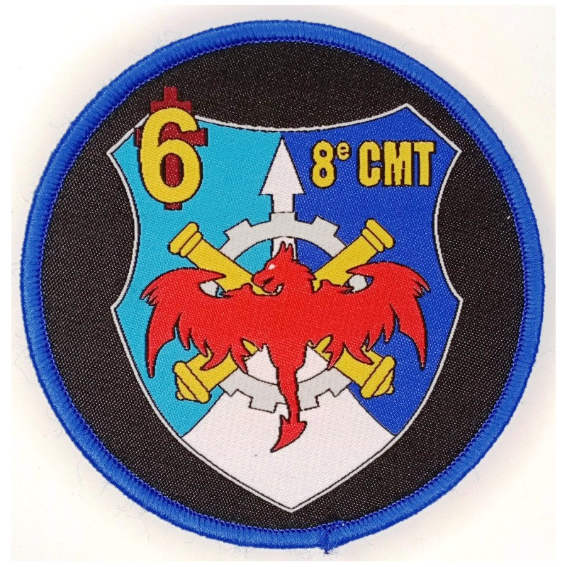 Ecusson Velcro Rond de la 8ème Compagnie de Maintenance Multi-Technique du 6ème Régiment du Matériel