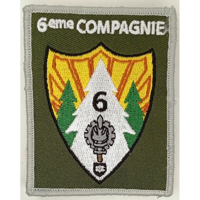 Ecusson Velcro Rectangulaire de la 6ème Compagnie des Approvisionnements du 6ème Régiment du Matériel