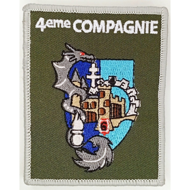 Ecusson Velcro Rectangulaire de la 4ème Compagnie de Maintenance Mobilité du 6ème Régiment du Matériel