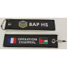 Porte-Clés Flamme : BAP H5 - Base Aérienne Projetée en Jordanie - Opération Chammal - Noir