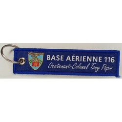 Porte-Clés Flamme : Base Aérienne 116 de Luxeuil-les-Bains - Lieutenant-Colonel Tony Papin