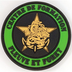 Ecusson Caoutchouc Velcro du C.F.F.F. - Centre de Formation Fleuve et Forêt du 9ème Régiment d'Infanterie de Marine / Guyane