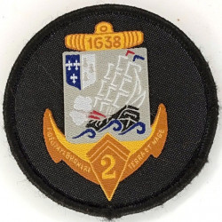 Petit écusson velcro rond pour tenue de sport Errea: 2ème Régiment d'Infanterie de Marine