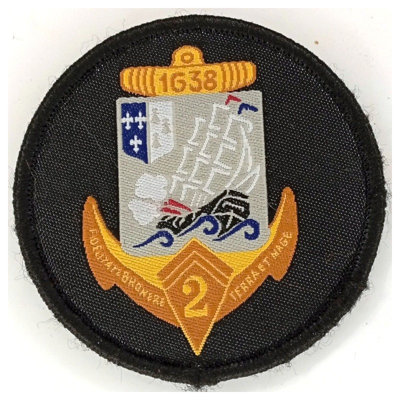Petit écusson velcro rond pour tenue de sport Errea: 2ème Régiment d'Infanterie de Marine