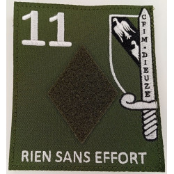 Ecusson Velcro de la 11ème Compagnie du Centre de Formation Initiale des Militaires du Rang de DIEUZE / CFIM de DIEUZE