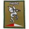 Ecusson Velcro d'Escadron du 2ème Régiment de Dragons NRBC - Listel Rouge et Blanc