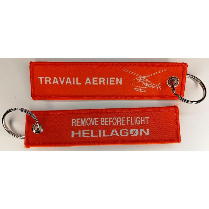 Porte-Clés Flamme : Travail Aérien - Hélicoptères Helilagon / Ile de La Réunion