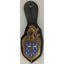Insigne complet sur cuir du Commandement des Ecoles de la Gendarmerie Nationale (A.B.)