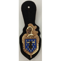 Insigne complet sur cuir du Commandement des Ecoles de la Gendarmerie Nationale (Del)