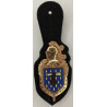 Insigne complet sur cuir du Commandement des Ecoles de la Gendarmerie Nationale (Del)