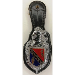 Insigne complet sur cuir du Groupement de Gendarmerie de Nouvelle-Calédonie (D.Rom.) - Epoque Indochine