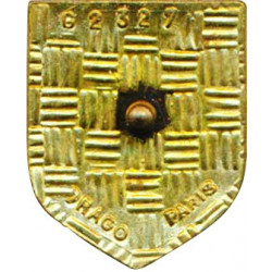 Insigne complet sur cuir du Groupement de Gendarmerie de Nouvelle-Calédonie (D.Rom.) - Epoque Indochine