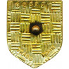 Insigne complet sur cuir du Groupement de Gendarmerie de Nouvelle-Calédonie (D.Rom.) - Epoque Indochine
