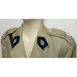 Buste complet: Vareuse écussonnée + Equipements de la Sureté Nationale d'Alger - Police d'Etat - Guerre d'Algérie