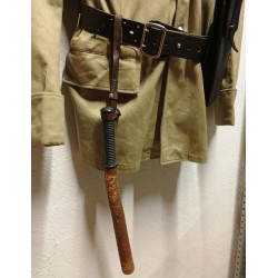 Buste complet: Vareuse écussonnée + Equipements de la Sureté Nationale d'Alger - Police d'Etat - Guerre d'Algérie